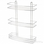 картинка Полка настенная Lecco 3-х яр.хром 47х35х13см 310864