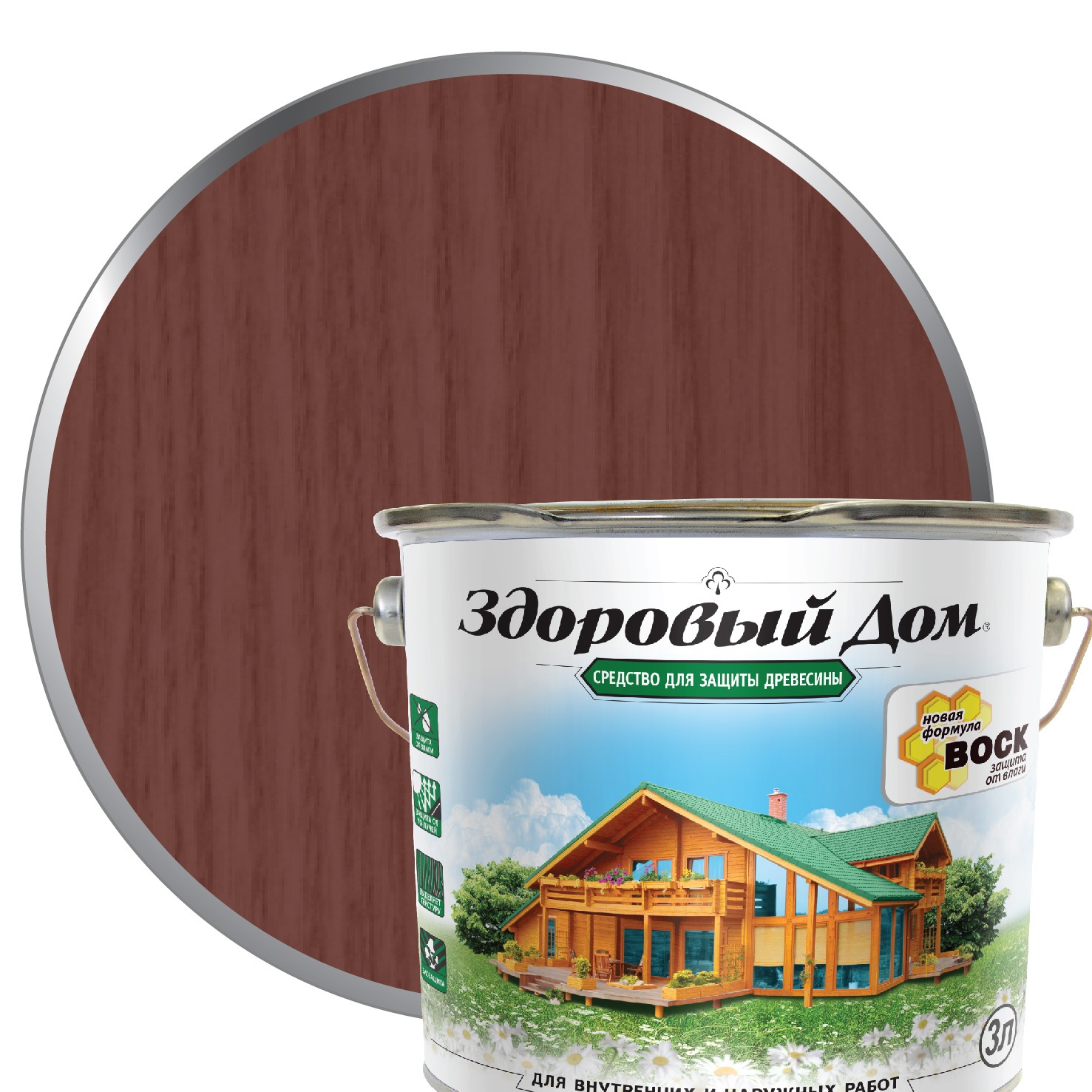 картинка Антисептик "Здоровый дом" Махагон 3л ЛАКРА