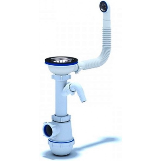 картинка Сифон АНИ Грот 3 1/2"*40 с носиком и гибким круг.пер. А1042S