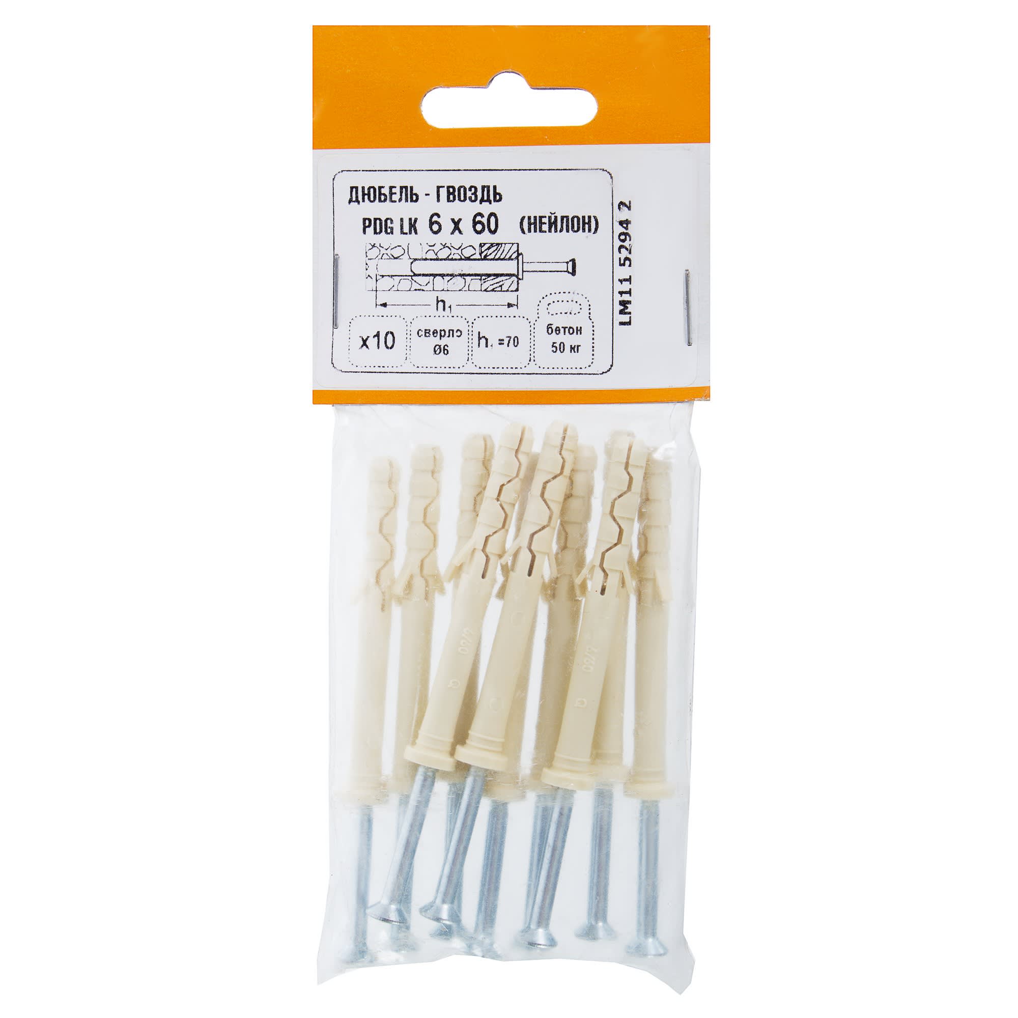 картинка Дюбель-гвоздь U LYT 6-60  10шт UK KR 24624-0