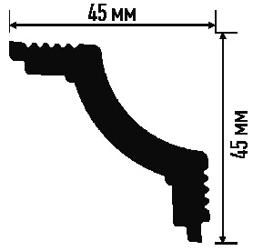картинка К45/45 плинтус  2м Россия