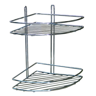 картинка Полка угловая 2 яруса овал 4893-2 хром 10725 СТК