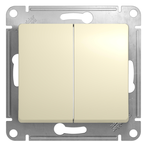 картинка Механизм выключателя 2-кл. СП GLOSSA 10А IP20 10AX беж. SchE