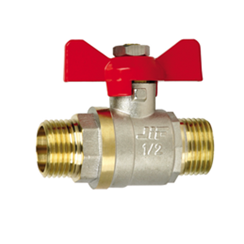 картинка Кран шаровой 1/2" ш/ш бабочка красная 356 NB JIF