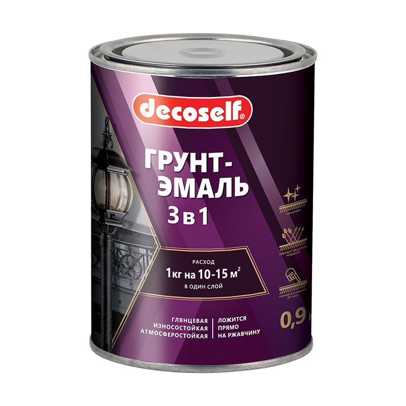 картинка Грунт-эмаль 3в1 Шоколадная глянц. 0,9кг ПУФАС