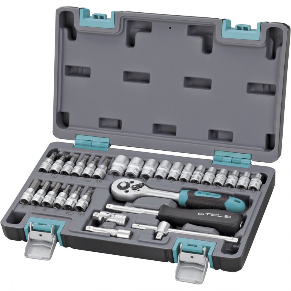 картинка Набор инстр.  1/4",  CrV, кейс  29 пр. STELS 14100