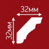 картинка Плинтус потол. инжекционный D420/45 1,5м