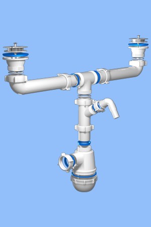 картинка Сифон АНИ Грот 1 1/2"*40 двойной с отв. с/м А 35 00