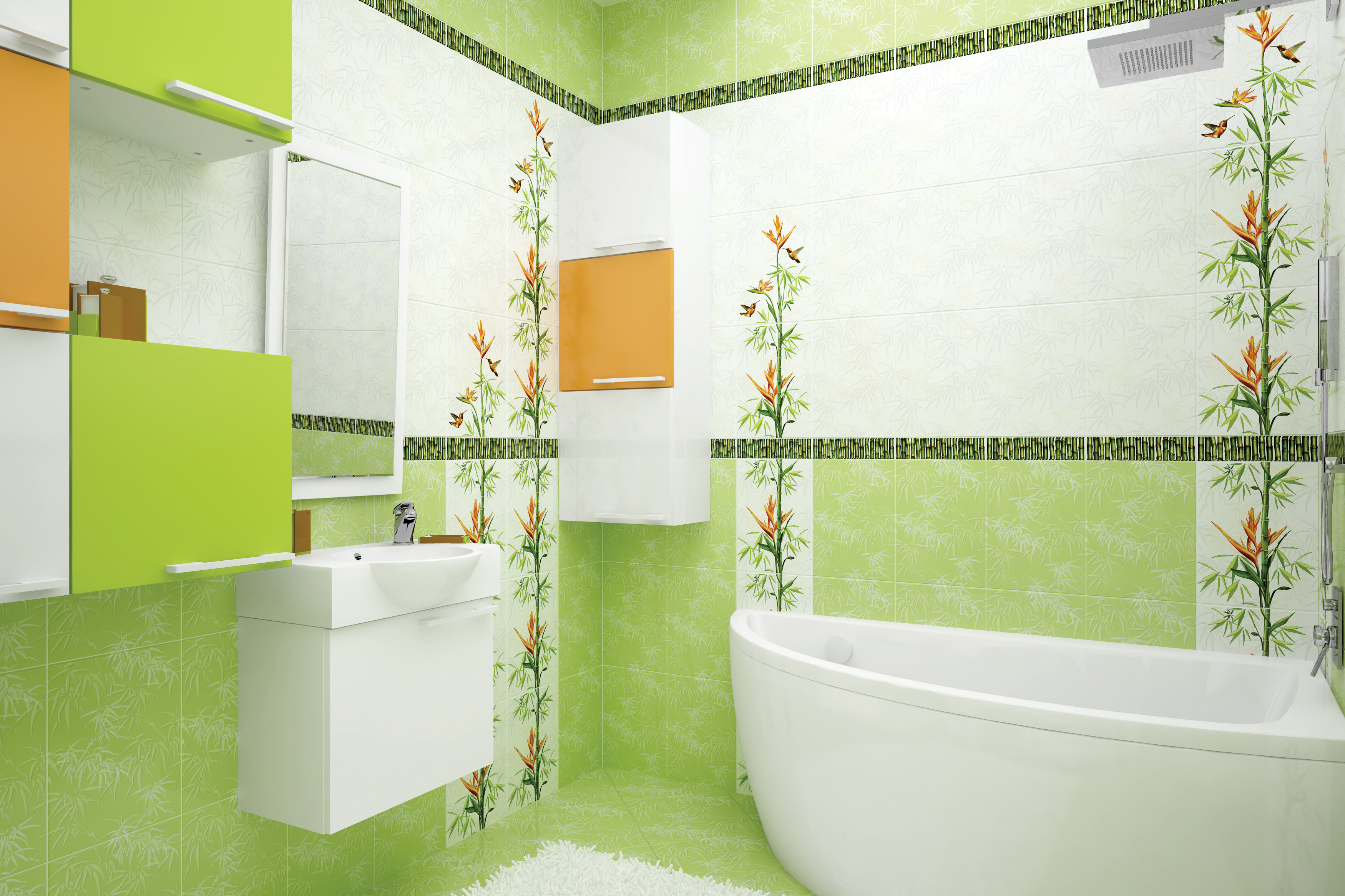 картинка ДЖУНГЛИ Зелёный керамогранит 32,5*32,5см / 56,16 JU4D022-63