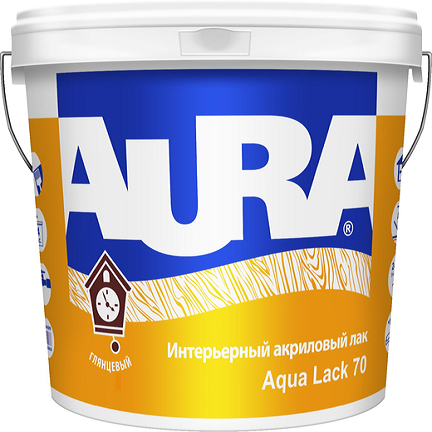 картинка Лак акриловый интерьерный глянц. Aqua Lack-70 0,9л AURA