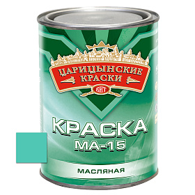 картинка Краска масляная МА-15 Бирюзовая 0,8кг Царицынские краски