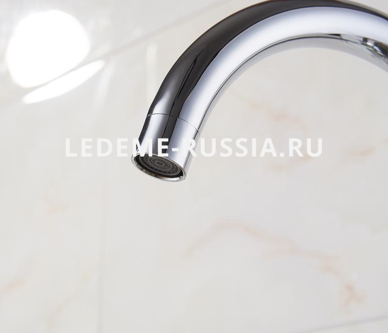 картинка Смеситель д/кухни высокий с гайкой 4051L Ledeme