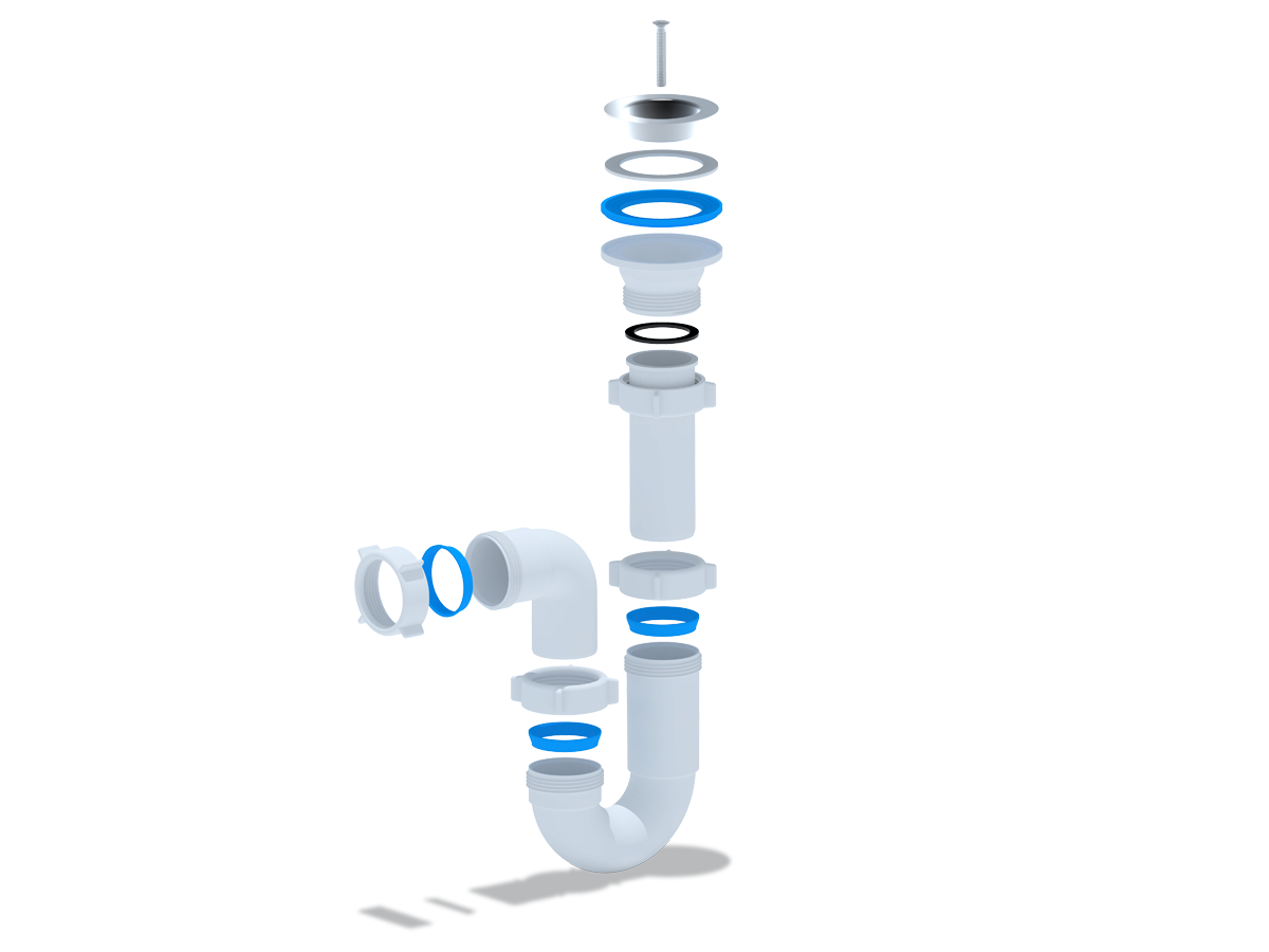 картинка Сифон АНИ Грот 1 1/2"*40 прямоточный D0100