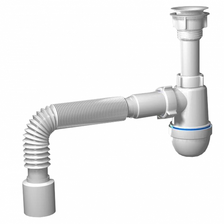 картинка Сифон Варяг 1 1/2"*40 с гибкой трубой 40*40 (пласт.) С 50 05
