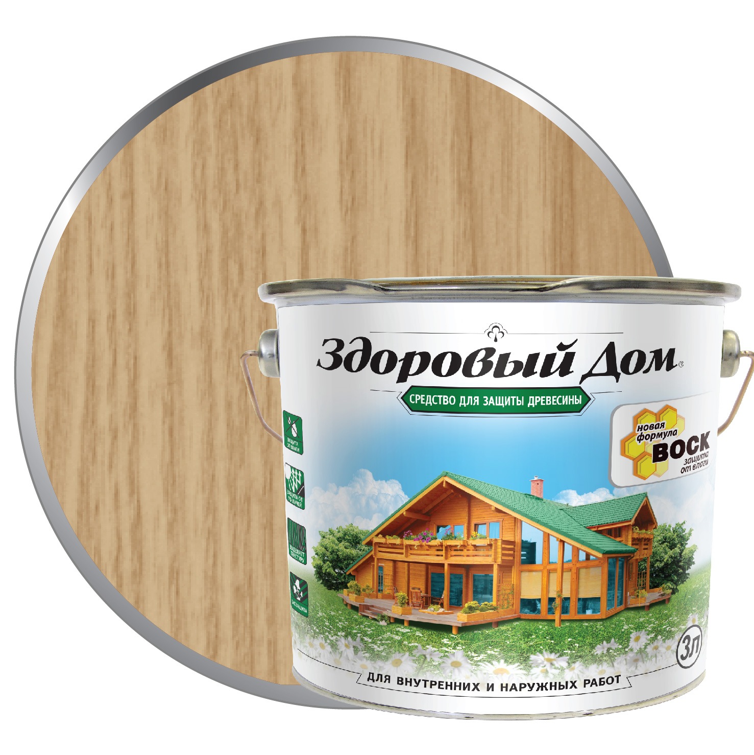 картинка Антисептик "Здоровый дом" Бесцветный 3л ЛАКРА