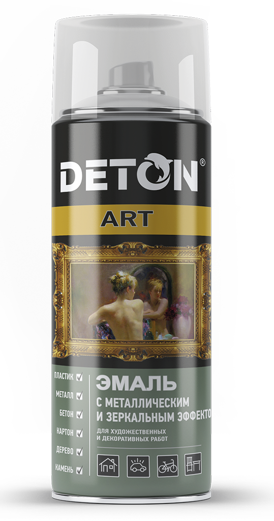 картинка Эмаль аэрозоль ЗОЛОТО металлик 520мл DETON ART
