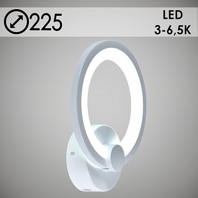 картинка LI8832/1 WT белый 20W LED 3000-6500K h80, HN21 Бра