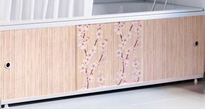 картинка Экран под ванну "Оптима DECOR" 1,7 м  алюмин.рама (038Н Саку