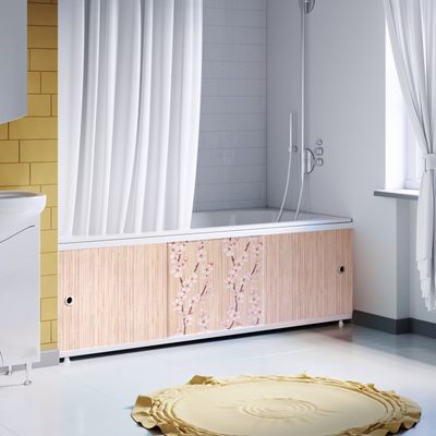 картинка Экран под ванну "Оптима DECOR" 1,5 м  пластик (038Н Сакура)