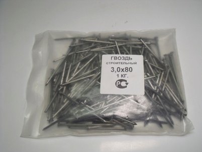 картинка Гвоздь строительный 3,0*80 1кг