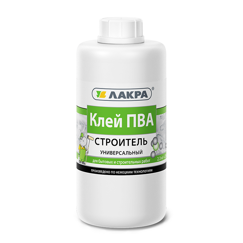 картинка ПВА клей универсальный Строитель 0,9кг ЛАКРА
