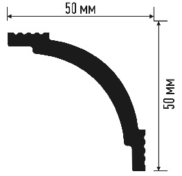 картинка U50/50 плинтус потолочный 2м