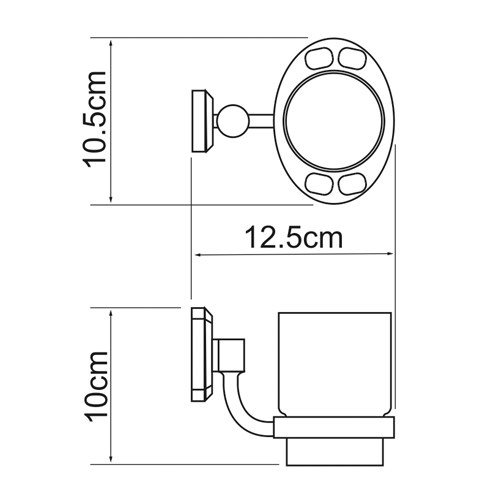 картинка Подстаканник  К-3028 , хром