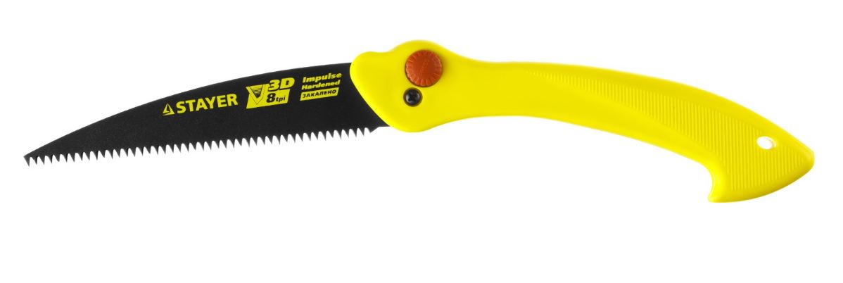 картинка Ножовка складная STAYER MAXCut 160мм , 3D зуб, тефлон. покр.