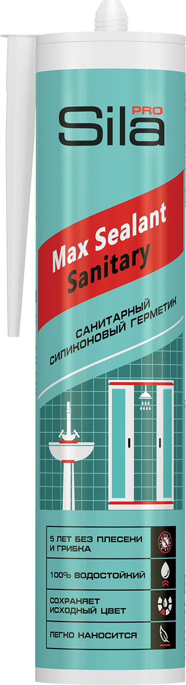 картинка Силикон. герметик Sila PRO Max Sealant санитарный белый 290м