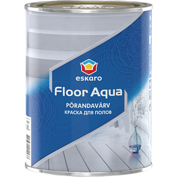 картинка FLOOR AQUA краска д/полов износостойкая 0,9л ESKARO