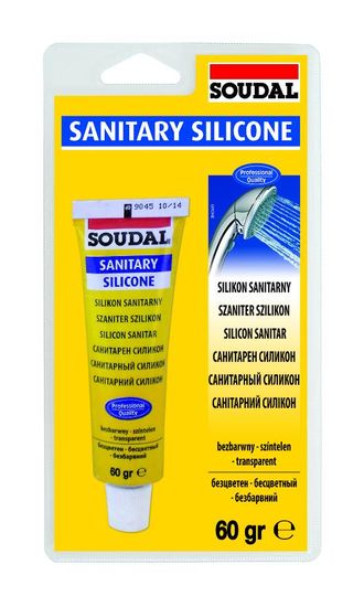 картинка Силикон. герметик SOUDAL белый санит. 60мл