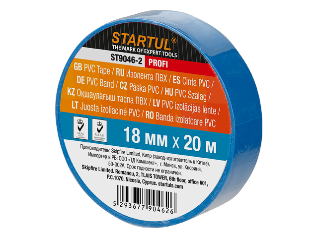 картинка Изолента 18/20 синяя STARTUL PROFI ST9046-2