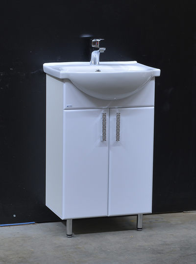 картинка Марта-60 тумба белая прямая с умыв. Эрика-61 577х800х283мм