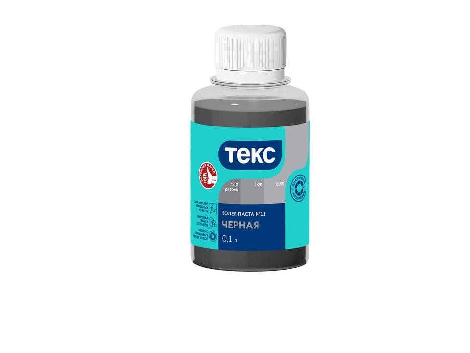 картинка Паста колер.универс. "Текс" 11 черная, 0,1л