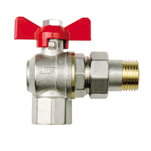 картинка Кран шаровый Американка угловая 1/2" бабочка (кр) JIF361