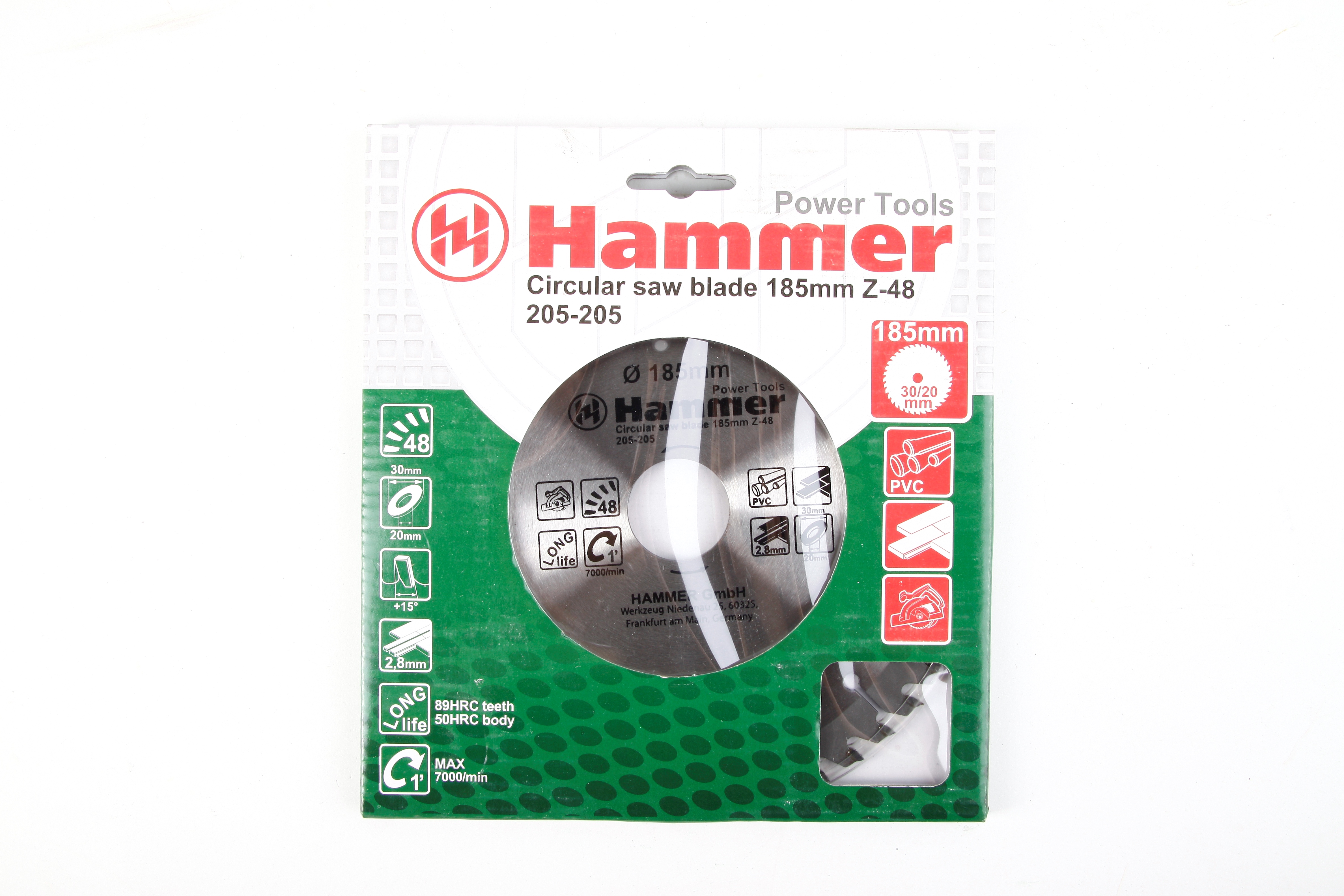 картинка Диск пильный HAMMER CSB PL 185мм*48*30/20мм  по ламинату 205