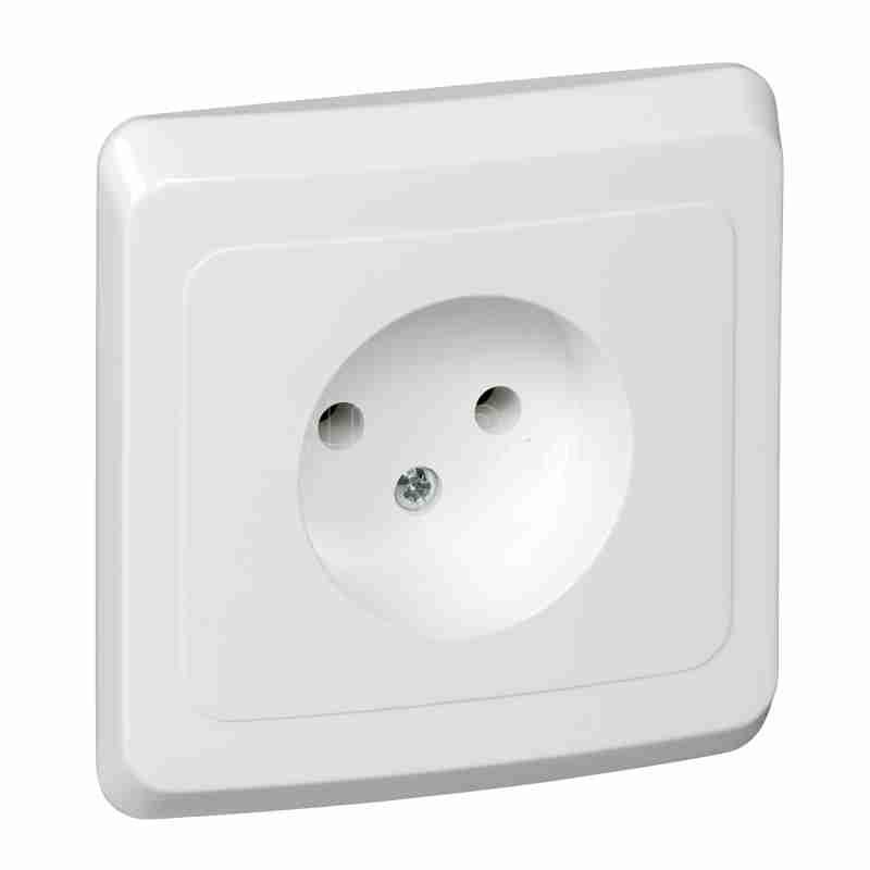 картинка Розетка 1-м СП Этюд 16А без заземл. бел. SchE PC16-001B 8794