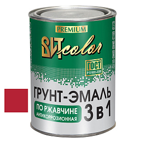 картинка Грунт-Эмаль Красная по ржавчине ВИТ color 0,8кг 3 в 1 Волгог