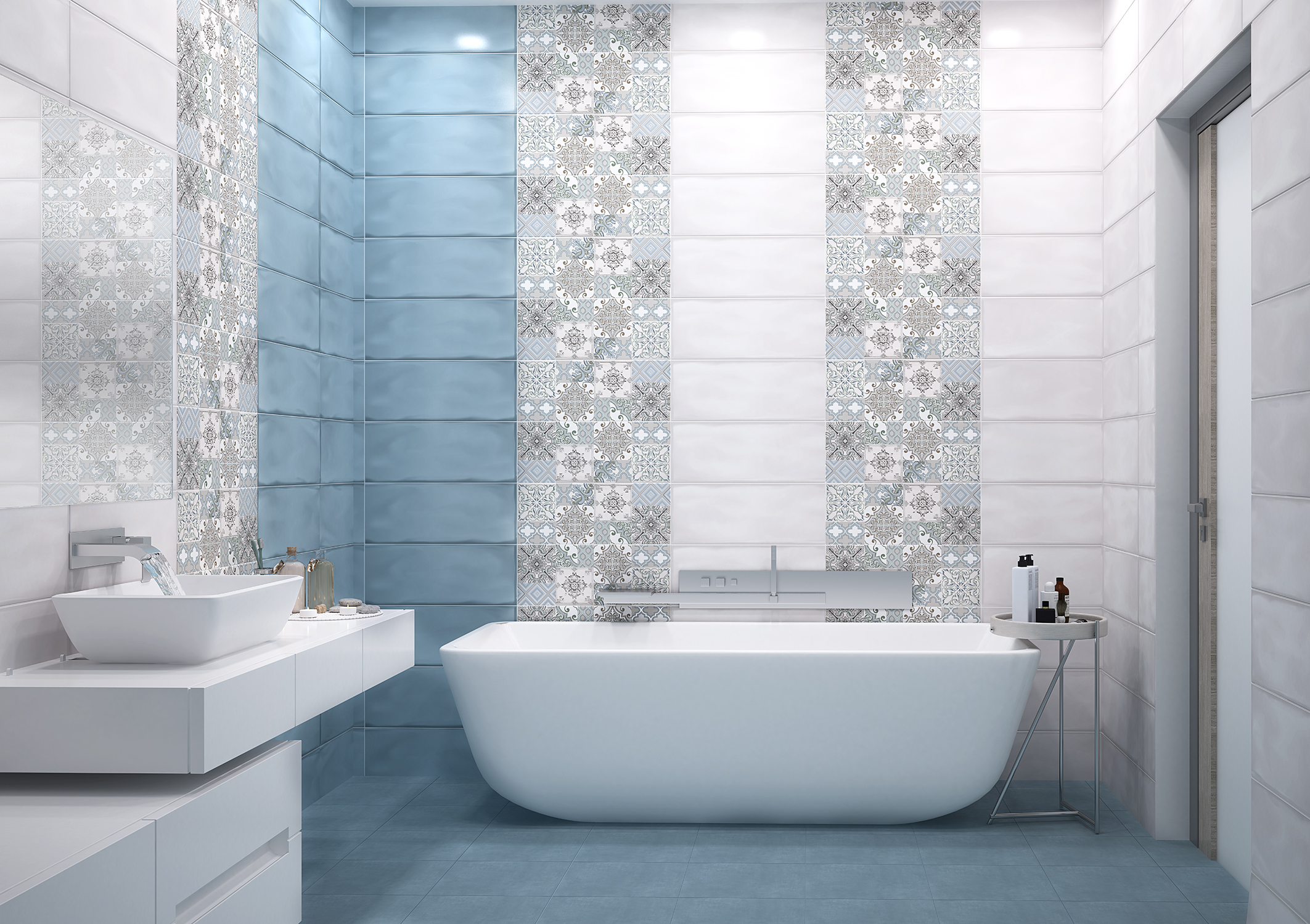 картинка NUVOLA AQUA плитка настенная  / 72,96 20,1х50,5см