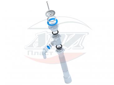 картинка Гофросифон  1 1/2" 40-50 с отводом д/стир.машины G108