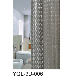 картинка Штора для ванн 3D Серая 180х180см (П5) 006