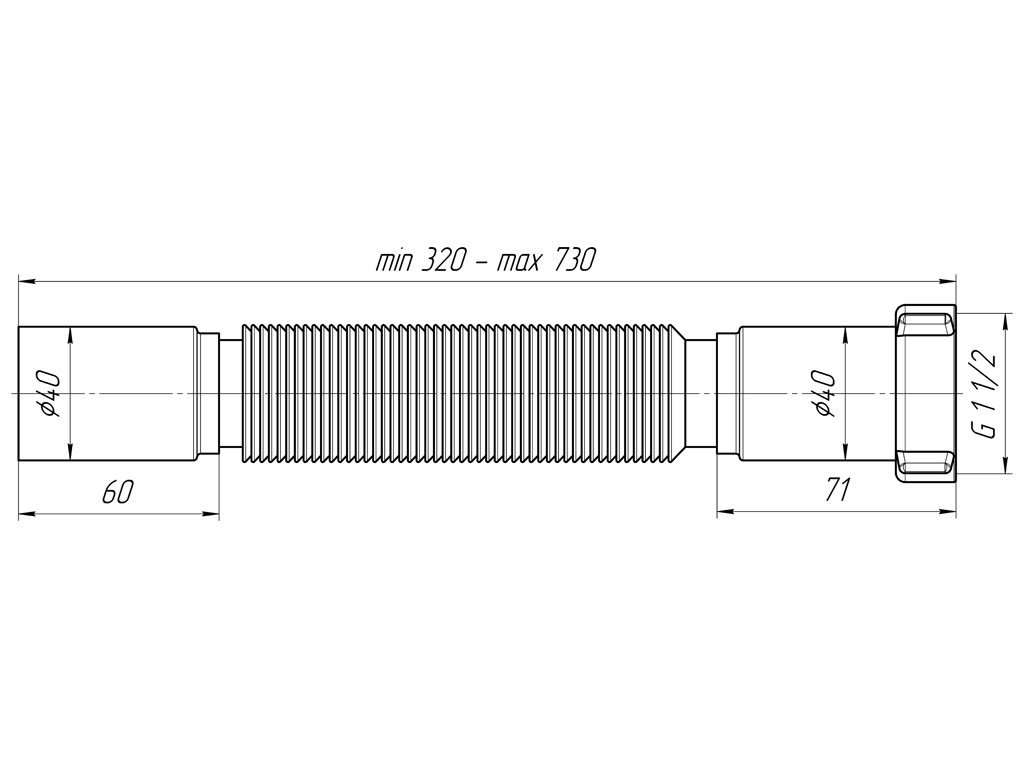 картинка Гофра 1 1/2"х40 K104*** АНИ Пласт
