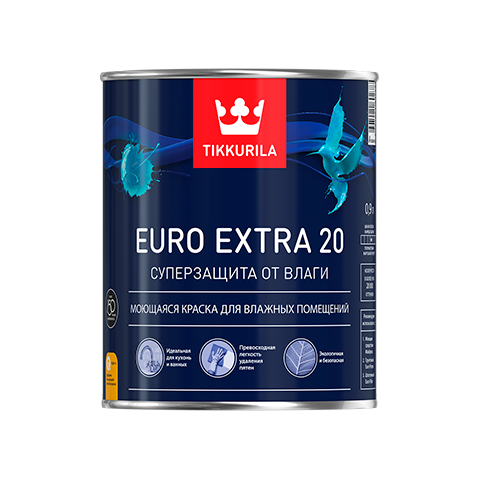 картинка EURO 20 (С) АКЦИЯ!!! краска д/влажн.пом. п/мат. 9л Тиккурила