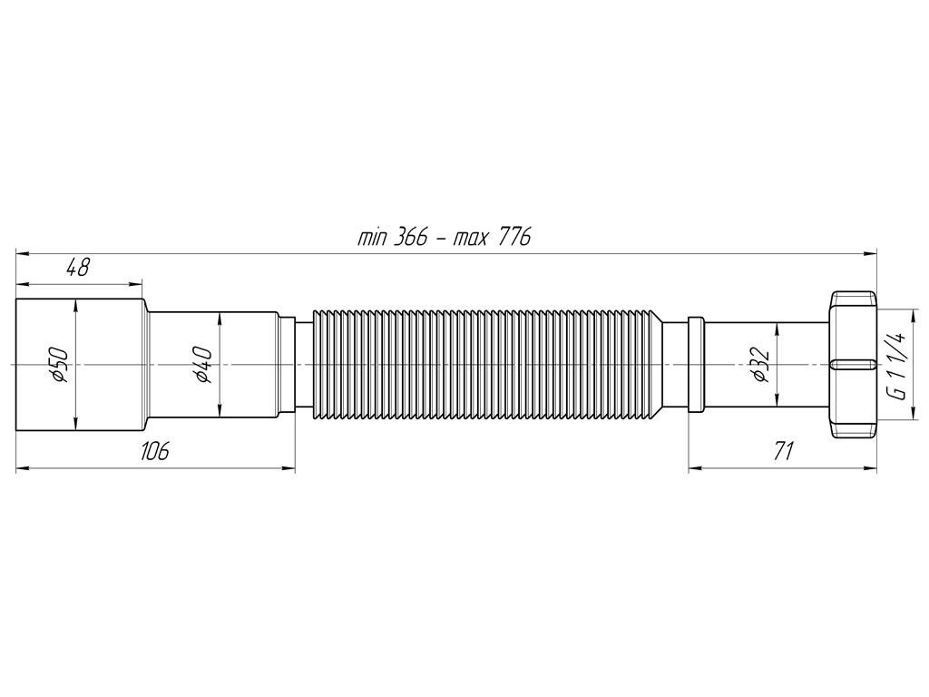 картинка Гофра 1 1/4"х40/50 К206 АНИ Пласт