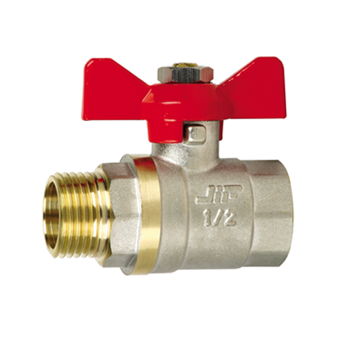 картинка Кран шаровой 1/2" г/ш бабочка красная 355 NB JIF