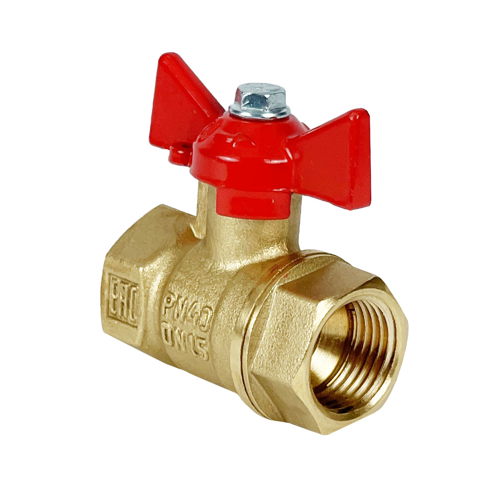 картинка VALFEX кран шаровой 1/2" вн/вн бабочка 11Б27фт