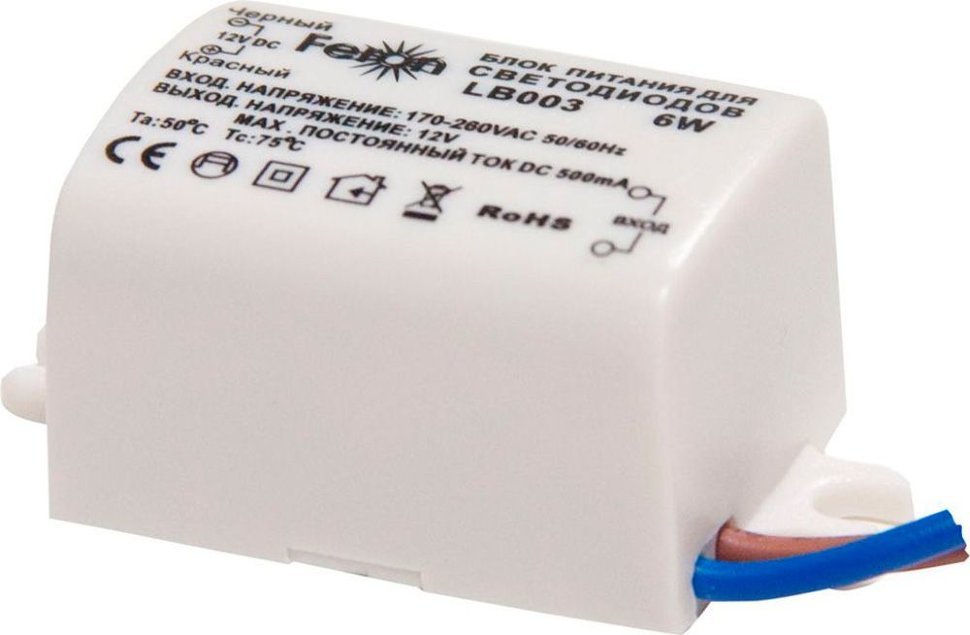 картинка Драйвер светодиодный LED 6w 12v (LB003) FERON 4571676